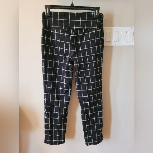 Made in Canada Spandex Checkered Cigarette Pant Crop Ankle - Picture 2 of 5